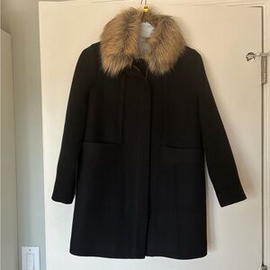 Crewcuts 
Girls faux-fur collar zipper coat